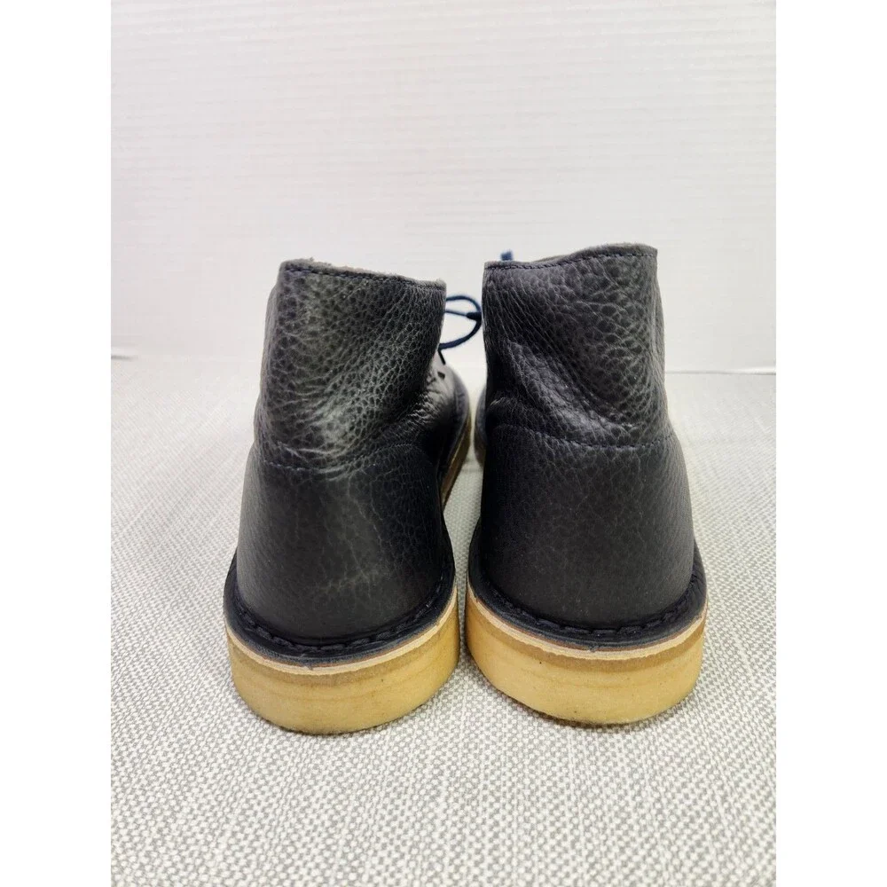 Clarks Originals 7.5 M Desert Boots Navy Blue Leather Chukka Crepe Soles 12780
